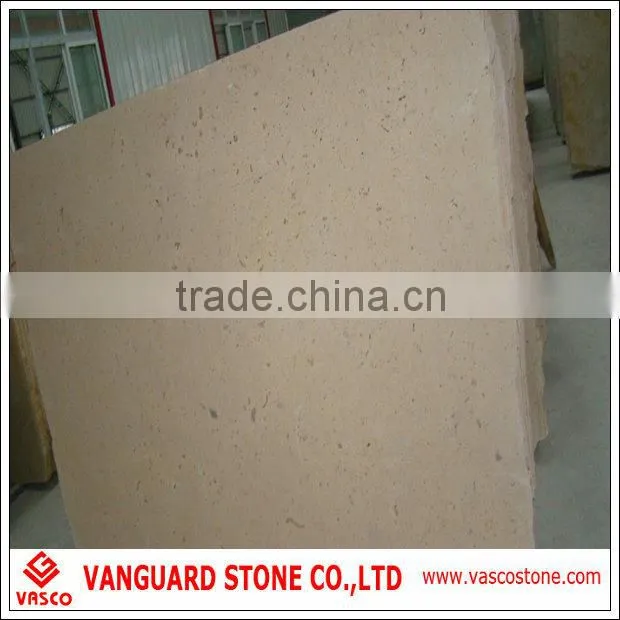 Exterior white limestone wall cladding