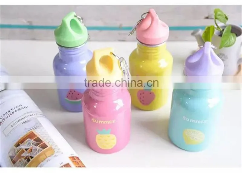 small size mini cartoon print aluminum water bottle