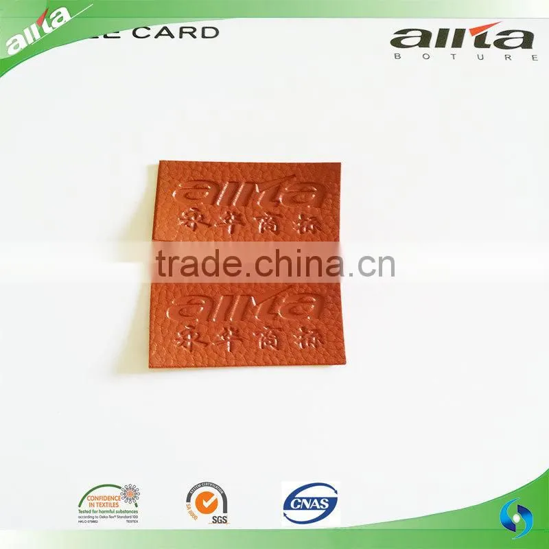 Wholesale custom brand leather label/branded leather patch/clothing brand labels