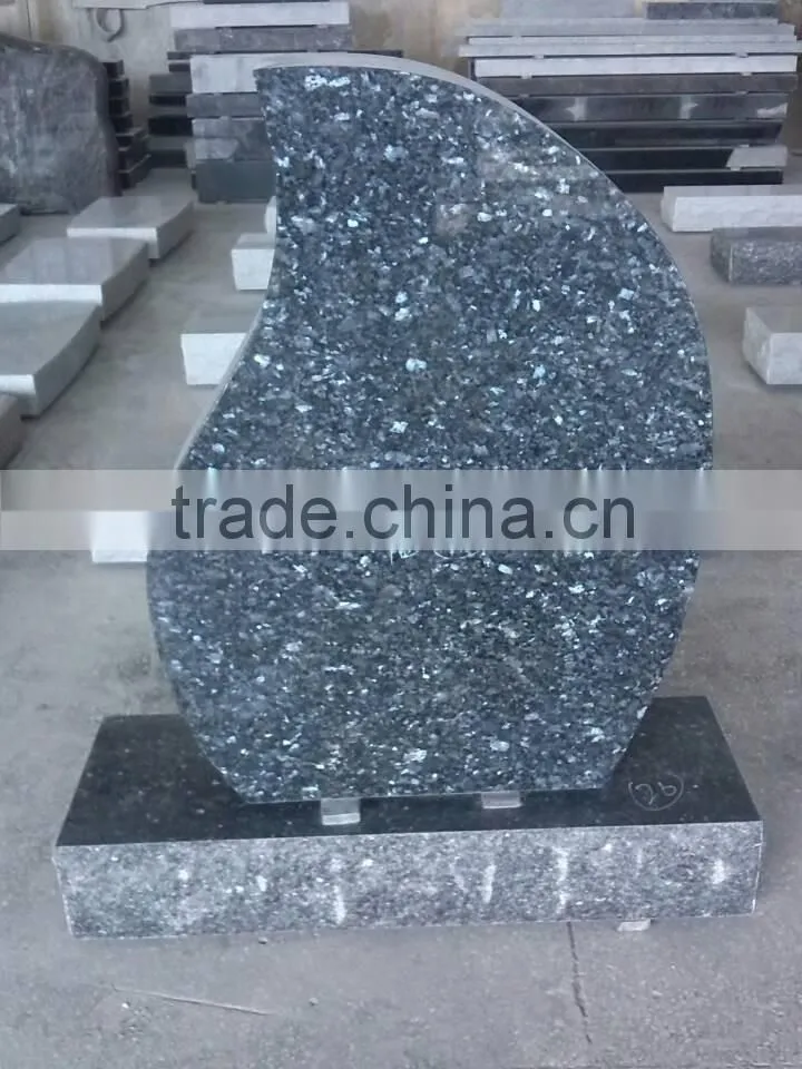 blue pearl granite grave monument slab