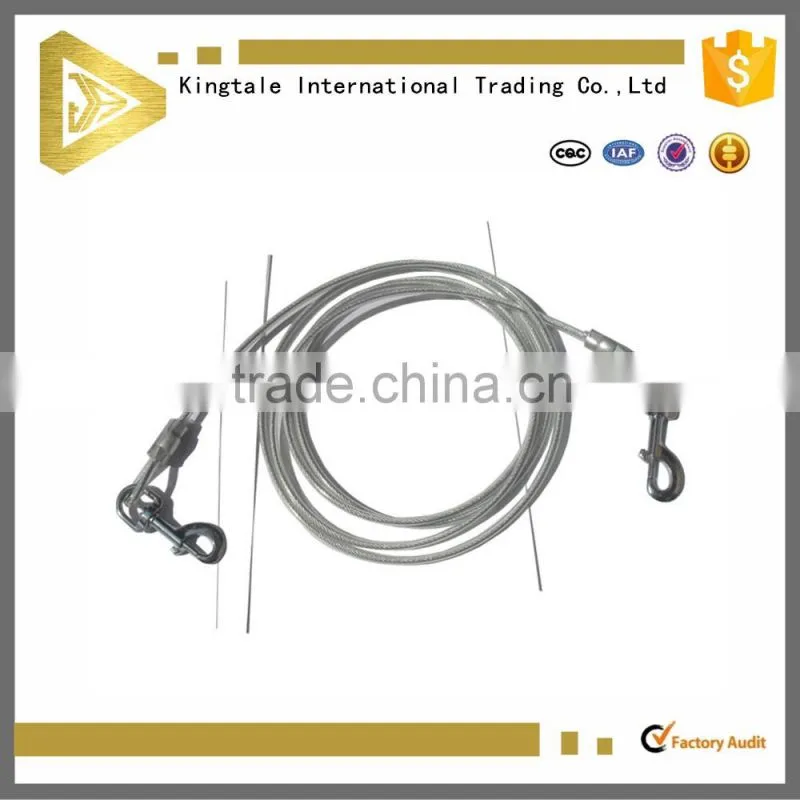 nylon coating coiled spiral spring steel cable lanyard sling