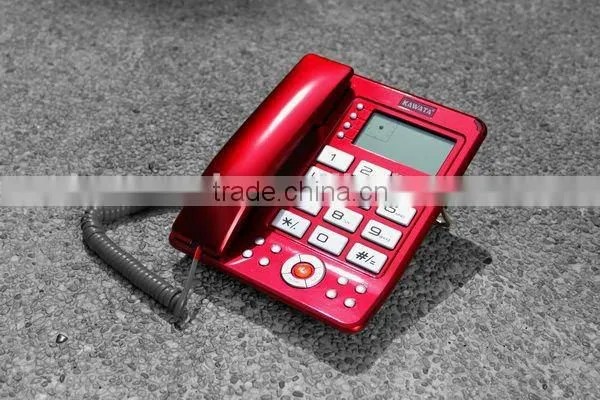 Fashion red color corded 2 caller id telephone set