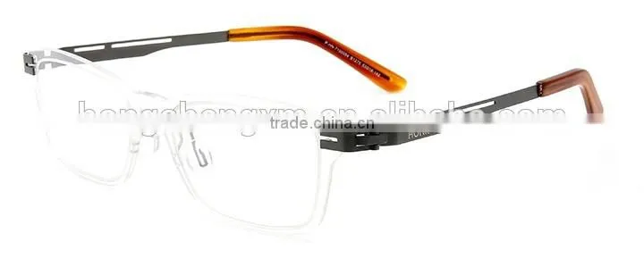 Transparent TR full frame with stainless temples for man spectacles