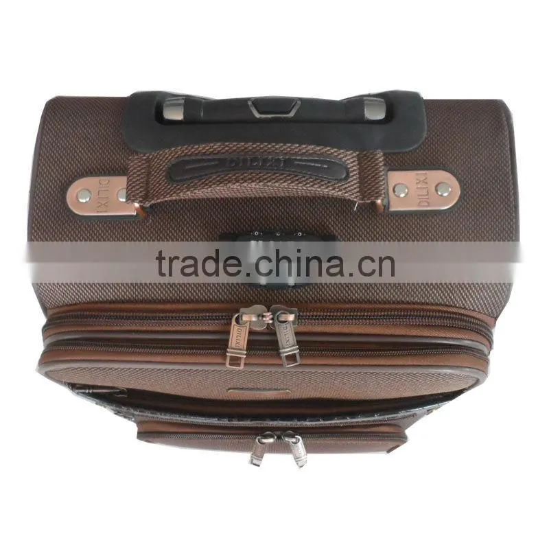 Hot selling two wheels fashion soft trolly luggage bag