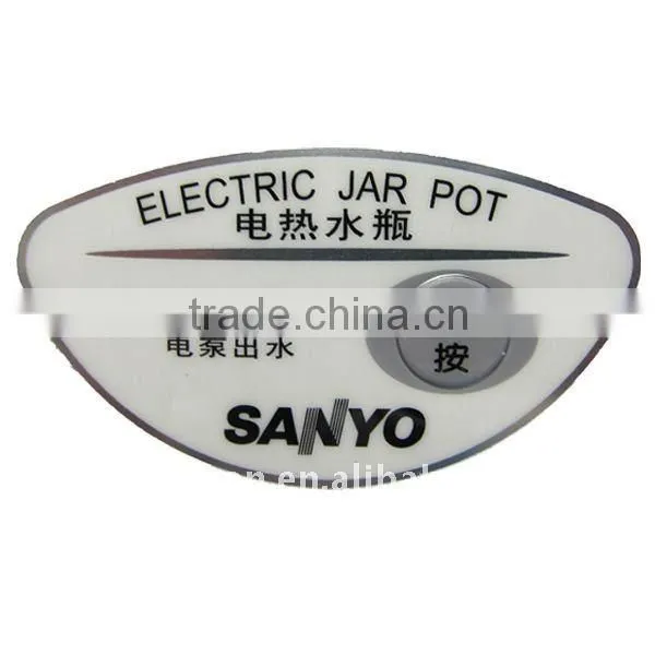 Tactile PC Nameplate for Electric Kettle