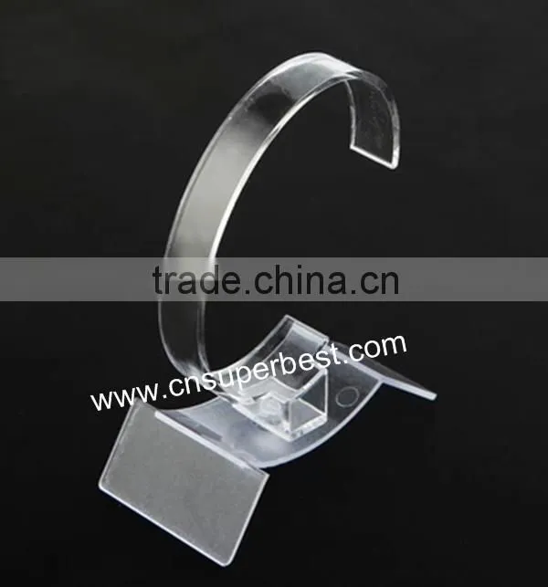 C shaped clear acrylic watch display stand