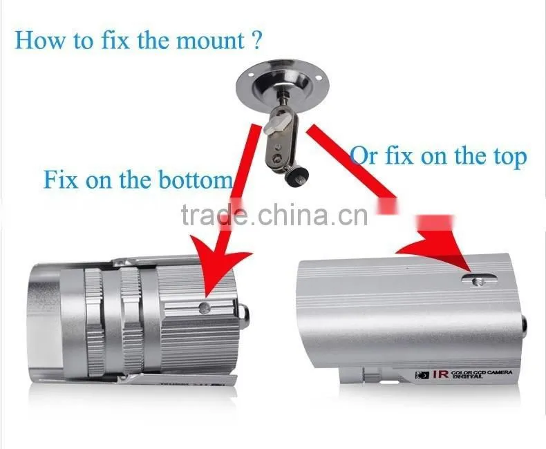 H.264 real-time high compression CCTV DVR kit 4x480TVL NTSC CCD outdoor cheap home security CCTV camera systems