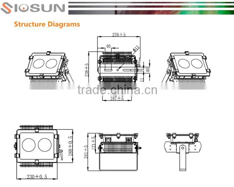 5 Years Warranty New Design Floodlight LED Fluter 100W