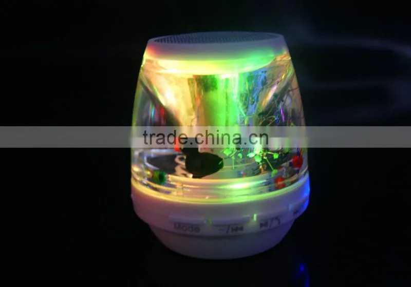 New arrivel built in colorful LED light Wireless 3.0 Bluetooth Liquid Speaker with card slot