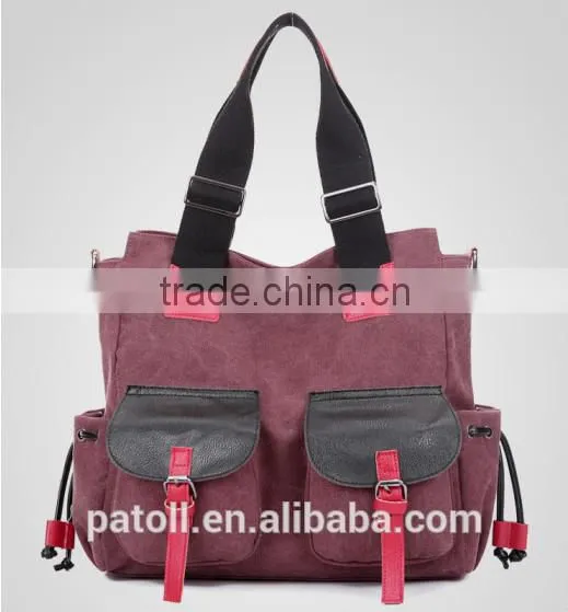 Top quality best new canvas leather bag