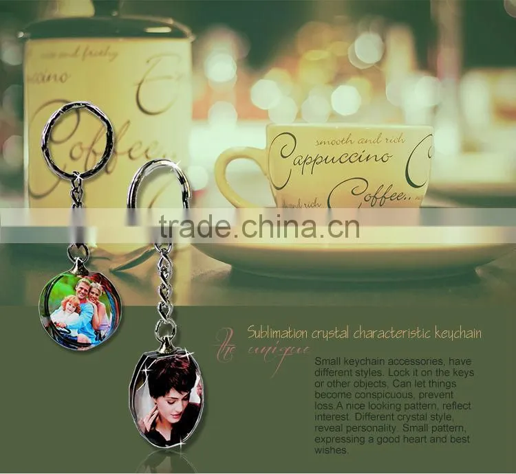 sublimation crystal/custom/metal keychain for sublimation