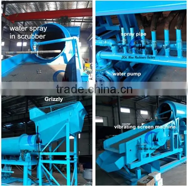 gold scrubber washing machine drum scrubber washer from JXSC