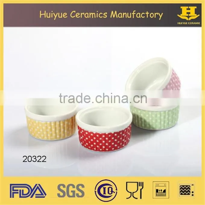 ceramic shell dish with printing ceramic dish with printing dots