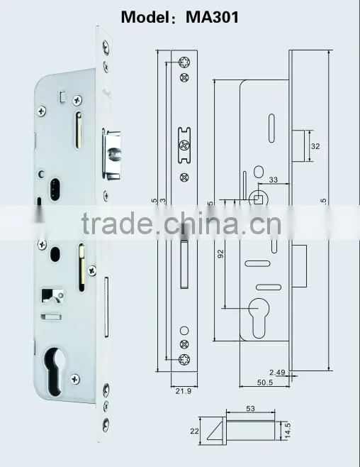 Door locks for aluminium door MA301