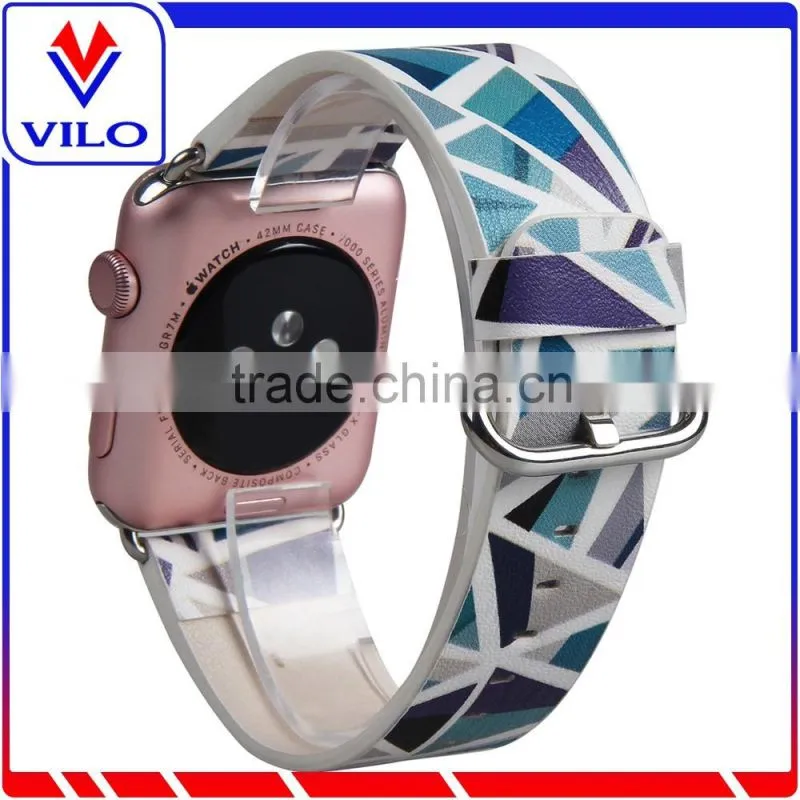 Factory Price Genuine Leather Watch Strap For Apple Watch Wrist Band