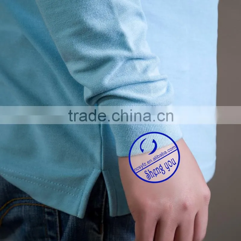 long sleeve custom bulk polo shirts design for mem