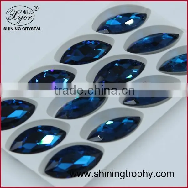 Transparent shining machine cut crystal glass stones