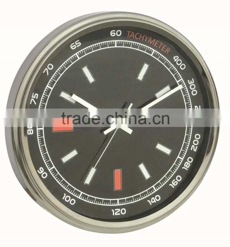 Fashion round shaped wall clock decorative metal wall mounted clock
