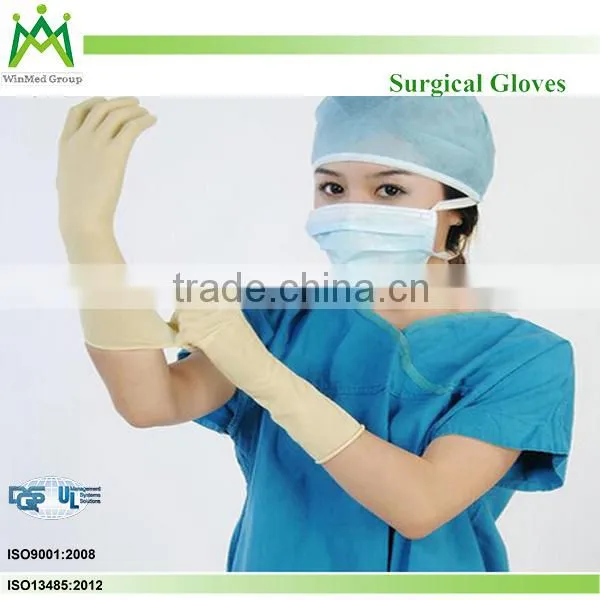 5 fingers sterile latex surgical gloves