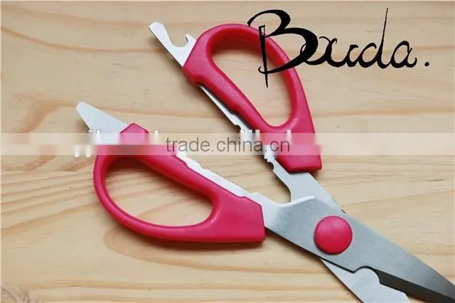 Multifunction stainless steel kitchen scissors with PP handle BD-1634