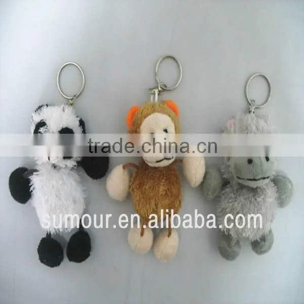 Assorted Stuffed Animals Plush Keychain, Plush Animal Keychain For Promotion