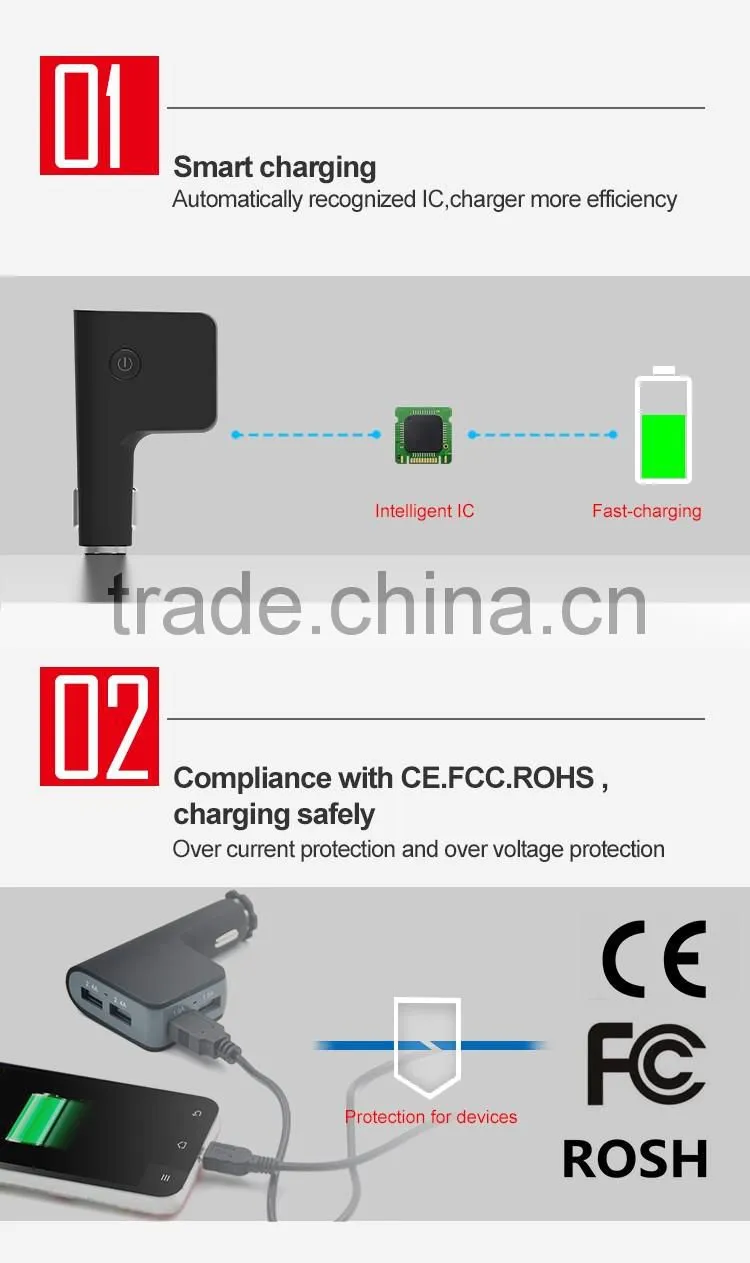 6.8a car charger with usb 12 to 24v dc input car usb charger