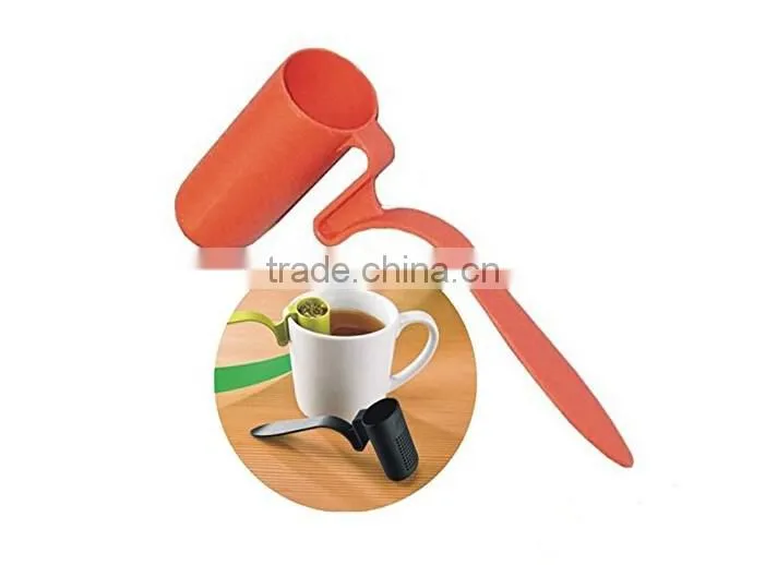 Spoon Shape Plastic Tea Infuser Strainer Herbal Spices Leaf Teaspoon Filter