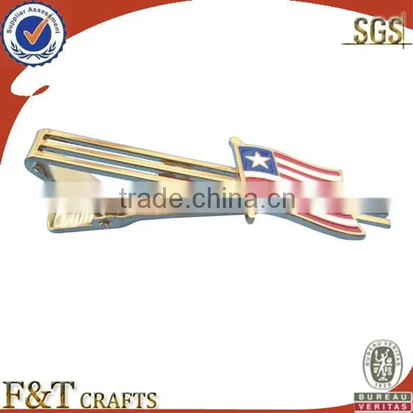 promotional black annealed logo custom made tie bar