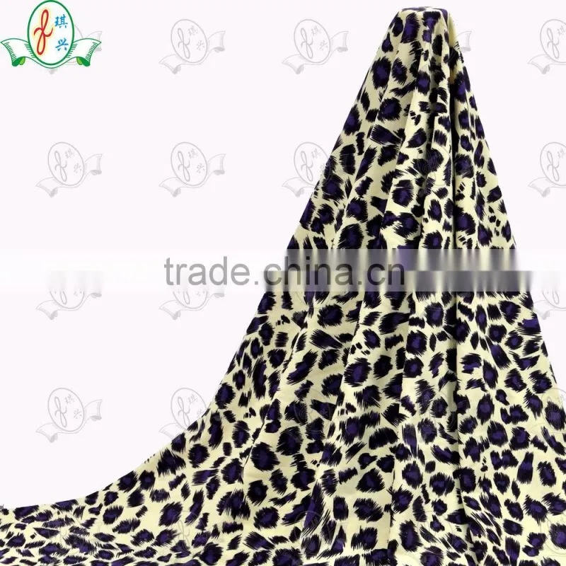 High Quality Sexy Leopart Design Mechanical Elastane Cotton Pajamas Fabric