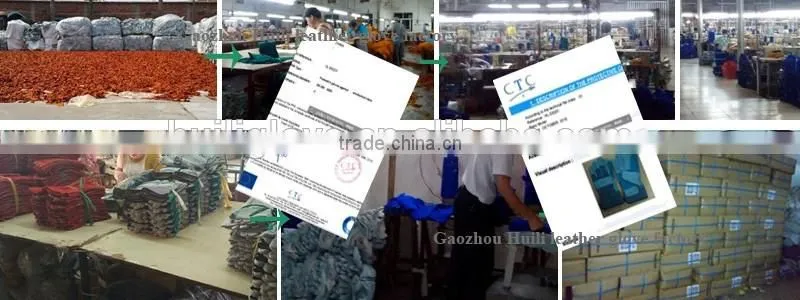 Cut and tear resistance cow skin farm work gloves