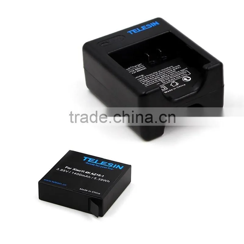Xiaomi Yi 4K Dual Battery Charger with 2 pcs lithium batteries set for Xiaomi Yi 4K Sport Camera