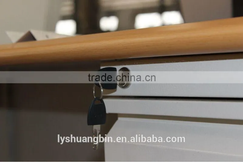 High quality cheap stainless steel double sided office desk with drawers