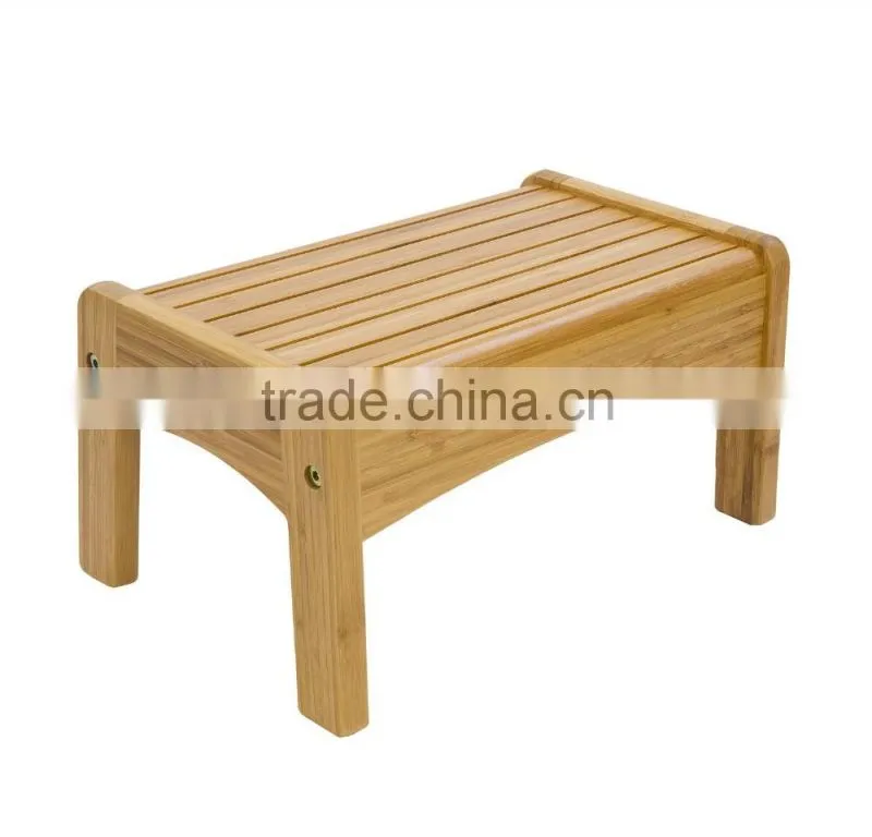 2016 New Bamboo Adjustable foot stool Toilet Stool