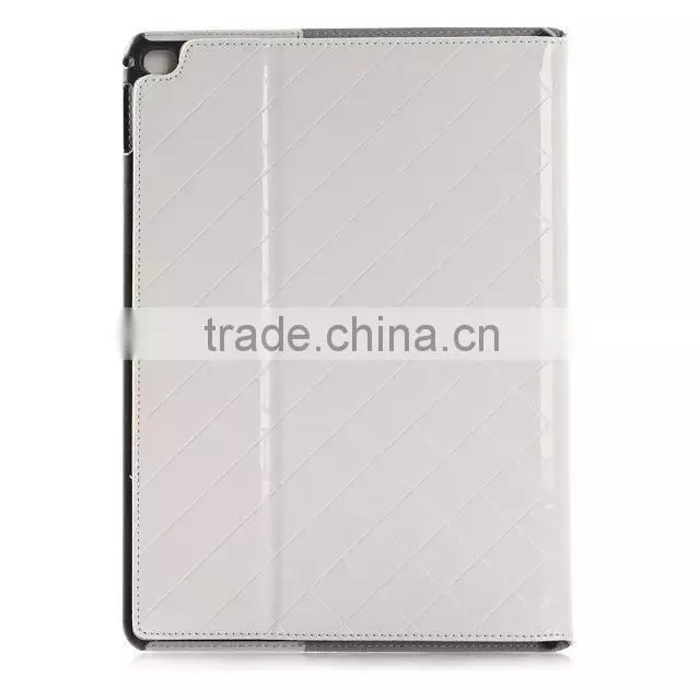 lattice leather stand case for ipad air 2, with sleep and wake function case for ipad 6