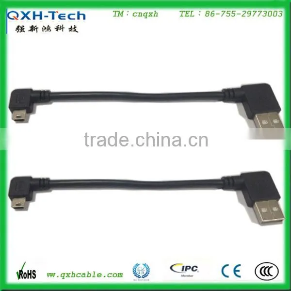 Cable Factory Right Angled USB 2.0 Type A Male To Mini USB Male Cable