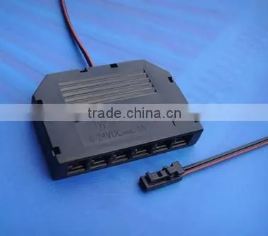 led wire connector 6 cores bayonet lock junction box with parallel or serial circuits
