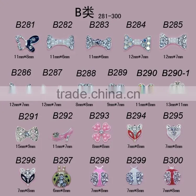 New nail art decoration tips nail 3D Alloy nail fashion jewelry gold