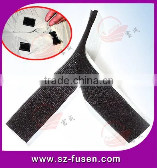 colorful durable sides adhesive hook and loop strap with strong sticky