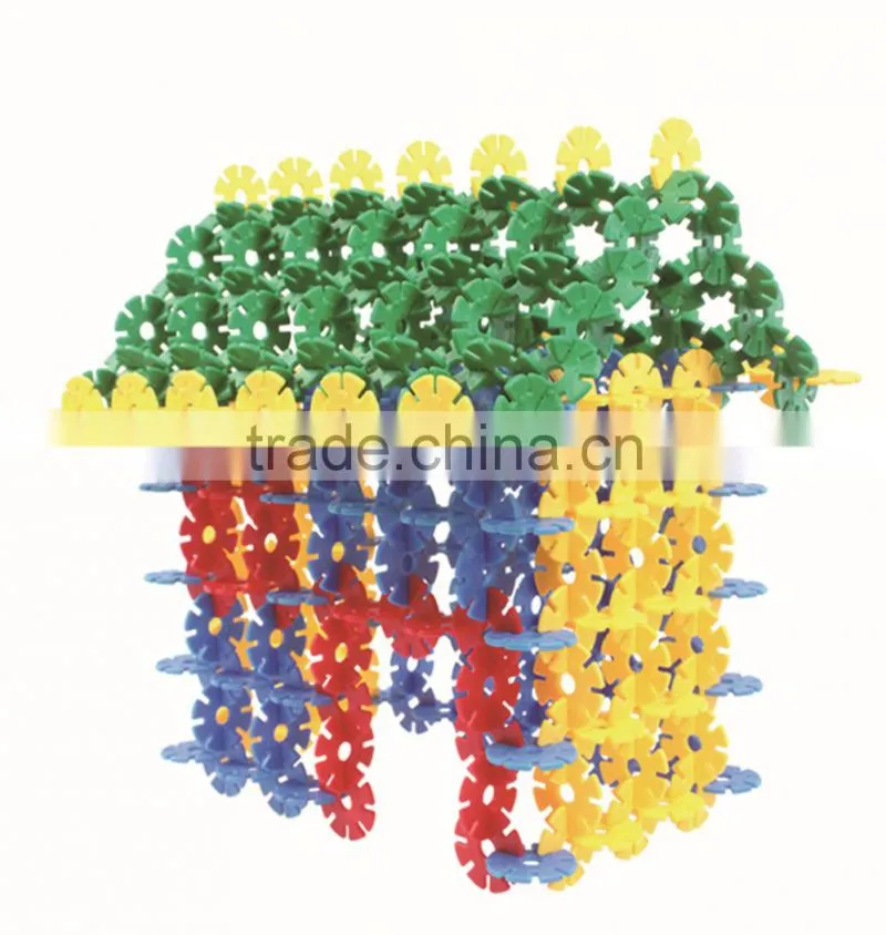 2015 high quality kids top selling educational snowflake bricks toy