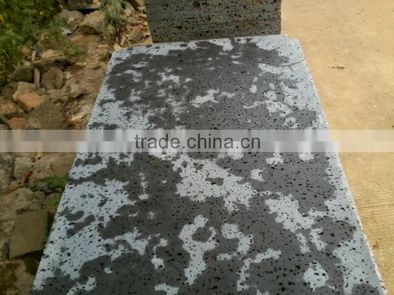 Chinese black garden lava stone tile