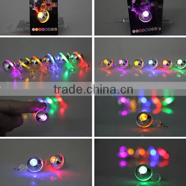 New Fashion Glowing Crystal LED Earrings Pair For Party Ball Festival Products