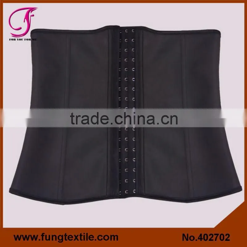 4027 2015 New Style Sexy Dark Blue Underbust Latex Waist Training Corset