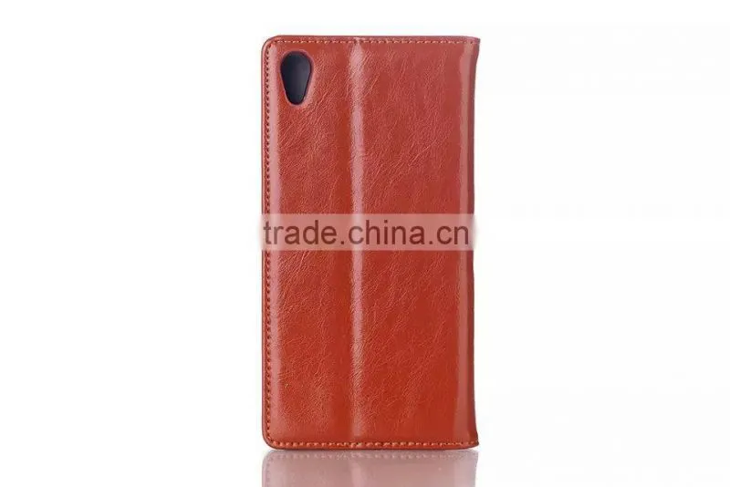 Automatic closing leather cover for Sony Xperia Z2