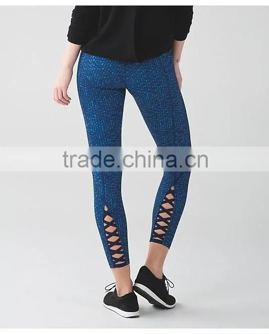 wholesale Custom fashion breathable Skinny yoga pants for women 2015 sportswear manufacturer