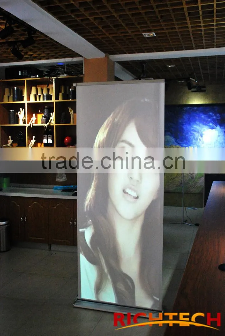 Retractable exhibition stand with aluminum profile and projection film for events, super market, exhibition