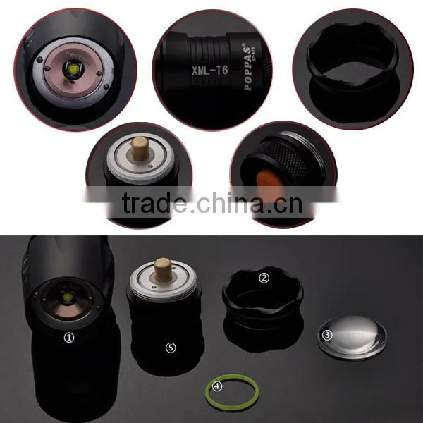 Super Bright Aluminium rechargeable long distance torch