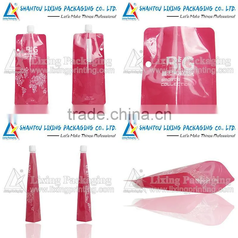 Standing detergent packaging spout pouch