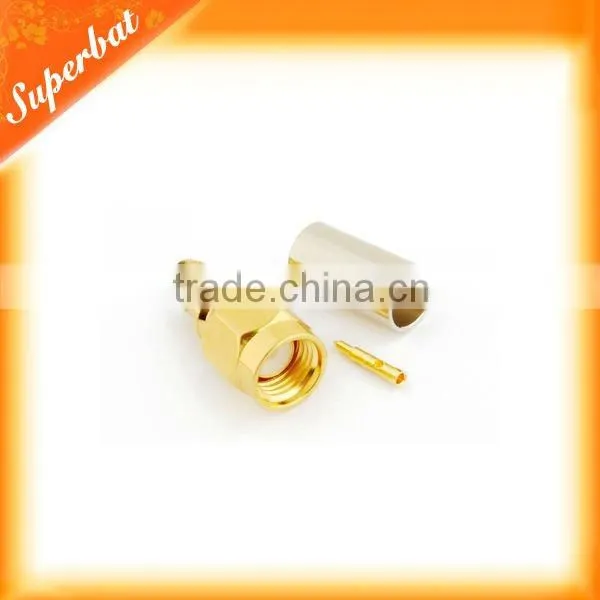 rp sma-male crimp electrical socket rf coaxial cable connector