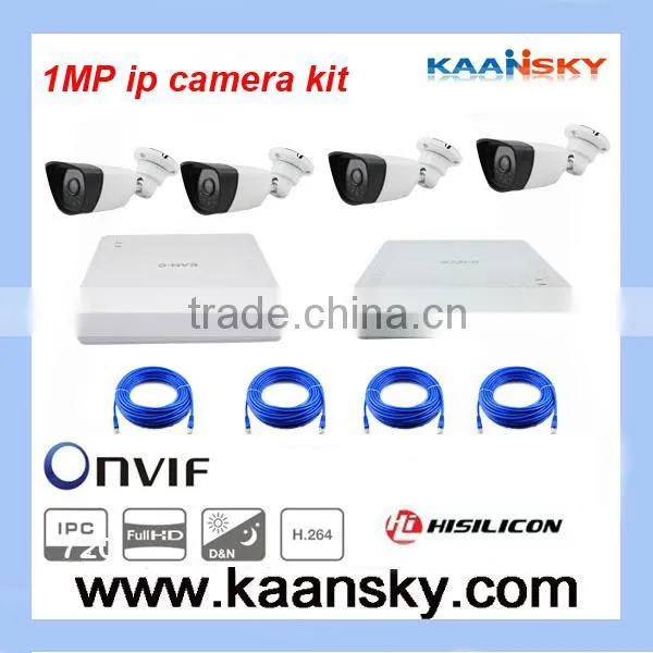 2015 New hot sale poe ip camera kit 4ch camera connection kit with high quality