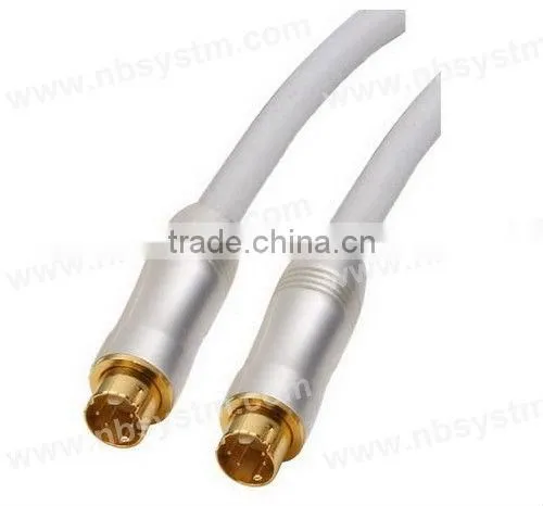 Assembly S-VHS Plug to S-VHS Plug video Cable (Mini 4Pin to Mini 4Pin)